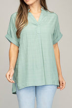 Load image into Gallery viewer, Henley neck shirt