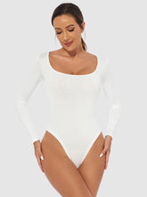 Load image into Gallery viewer, Full Size Scoop Neck Long Sleeve Bodysuit