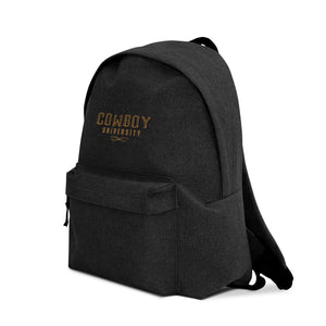 Cowboy University Embroidered Backpack