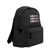 Load image into Gallery viewer, Howdy Embroidered Backpack