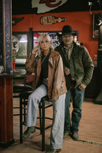 Load image into Gallery viewer, Faux Leather Moto Jacket - medium and large remain