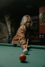Load image into Gallery viewer, Faux Leather Moto Jacket - medium and large remain