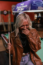 Load image into Gallery viewer, Faux Leather Moto Jacket - medium and large remain