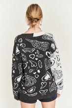 Load image into Gallery viewer, Heart paisley and Color block cardigan