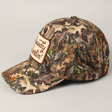 Load image into Gallery viewer, Howdy Darlin' Embroidery Patch Camo Trucker Hat