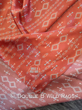 Load image into Gallery viewer, Wild Rag 100% SILK Rusty Orange Aztec Cowboy Western Neck Scarf Bandanna by Double B Wild Rags