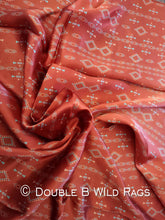 Load image into Gallery viewer, Wild Rag 100% SILK Rusty Orange Aztec Cowboy Western Neck Scarf Bandanna by Double B Wild Rags