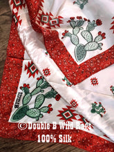 Load image into Gallery viewer, Wild Rag 100% Silk Cactus with Red Bandana Border Cowboy Western Neck Scarf Bandanna by Double B Wild Rags