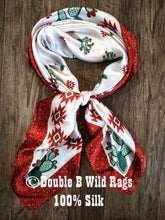 Load image into Gallery viewer, Wild Rag 100% Silk Cactus with Red Bandana Border Cowboy Western Neck Scarf Bandanna by Double B Wild Rags