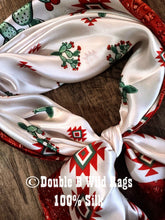 Load image into Gallery viewer, Wild Rag 100% Silk Cactus with Red Bandana Border Cowboy Western Neck Scarf Bandanna by Double B Wild Rags