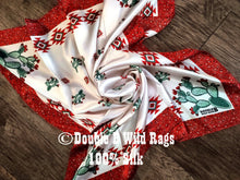 Load image into Gallery viewer, Wild Rag 100% Silk Cactus with Red Bandana Border Cowboy Western Neck Scarf Bandanna by Double B Wild Rags