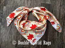 Load image into Gallery viewer, Wild Rag 100% Silk Aztec Ivory and Burgundy Cowboy Western Neck Scarf Bandanna by Double B Wild Rags