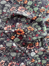 Load image into Gallery viewer, 100% Silk Wild Rag Black Cactus Orange Floral by Double B Wild Rags