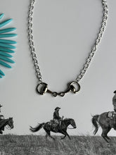 Load image into Gallery viewer, Snaffle Bit Silver Chain Necklace