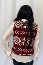 Load image into Gallery viewer, Southwestern Button-Up Wool Vest - large remains