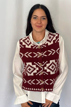 Load image into Gallery viewer, Southwestern Button-Up Wool Vest - large remains