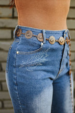 Load image into Gallery viewer, Stone Wash High Rise Boot Stitch Embroidered Flare Jeans