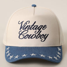 Load image into Gallery viewer, VINTAGE COWBOY Embroidered Star Brim Trucker Hat