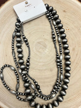 Load image into Gallery viewer, Western Faux Sterling Pearl Necklace Set - 18, 22 and 26 inch set