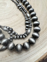 Load image into Gallery viewer, Western Faux Sterling Pearl Necklace Set - 18, 22 and 26 inch set