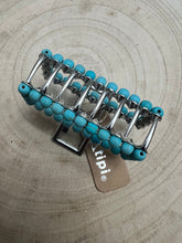 Load image into Gallery viewer, Western Faux Turquoise Rectangle Hair Claw Clip