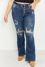 Load image into Gallery viewer, Judy Blue Ophelia Full Size Mid-Rise Destroyed Flare Jeans