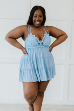 Load image into Gallery viewer, Zenana Cross My Heart Full Size Lace Cami in Spring Blue