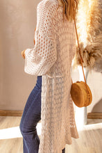 Load image into Gallery viewer, Dropped Shoulder Long Sleeve Crochet Duster Cardigan