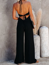 Load image into Gallery viewer, Halter Neck Wide Leg Jumpsuit