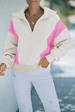 Load image into Gallery viewer, Color Block Quarter-Zip Sweatshirt