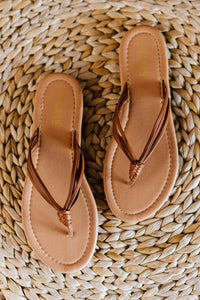 KAYLEEN Take a Stand Braided Sandals in Camel