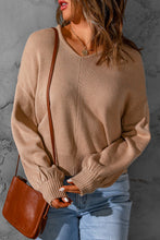 Load image into Gallery viewer, Dropped Shoulder Twisted Cutout Sweater