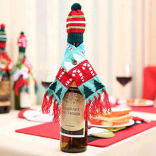 Load image into Gallery viewer, Christmas Hat and Scarf Wine Bottle Decoration