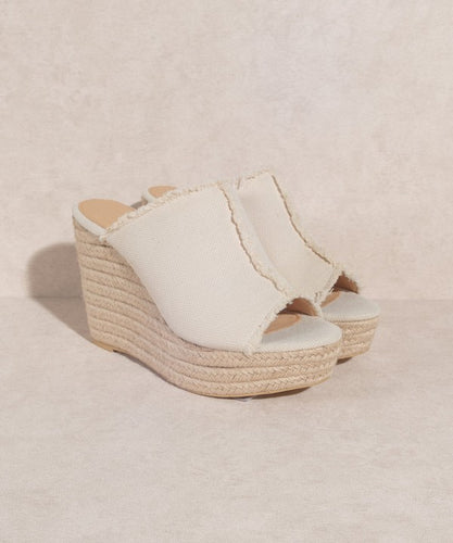 Bliss - Distressed Linen Wedge