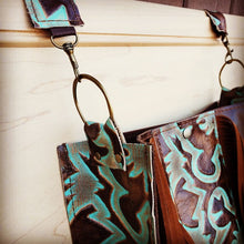 Load image into Gallery viewer, Hair on Hide Box bag Laredo Side Accents and Strap