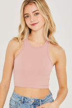 Load image into Gallery viewer, Knit Solid Cropped Seamless Tank Top