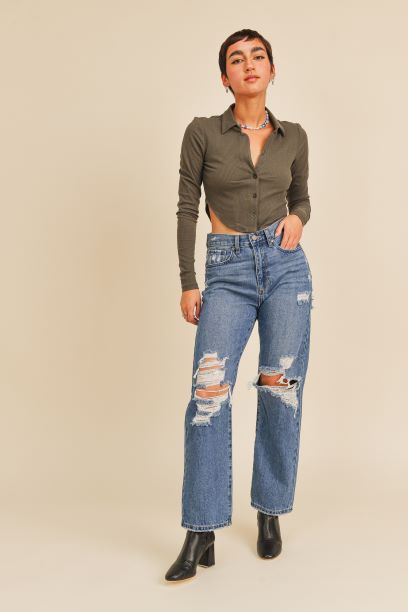 Abilene HIGH RISE DAD JEANS