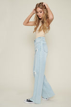 Load image into Gallery viewer, MIU Distressed Wide Leg Jeans