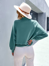 Load image into Gallery viewer, Quarter-Snap Collared Raglan Sleeve Sweatshirt