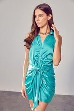Load image into Gallery viewer, OLIVIA SLEEVE FRONT TIE DRESS
