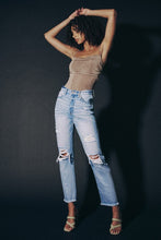Load image into Gallery viewer, HIGH RISE SLIM STRAIGHT JEANS