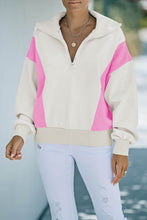 Load image into Gallery viewer, Color Block Quarter-Zip Sweatshirt