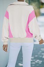 Load image into Gallery viewer, Color Block Quarter-Zip Sweatshirt