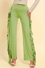 Load image into Gallery viewer, Fringe Trim Wide Leg Pants