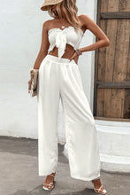 Load image into Gallery viewer, Smocked Tube Top and Wide Leg Pants Set