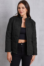 Load image into Gallery viewer, Zip Up Mock Neck Pocketed Jacket
