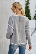 Load image into Gallery viewer, Round Neck Dropped Shoulder Sweater