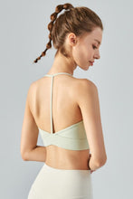 Load image into Gallery viewer, Ribbed Halter Neck Open Back Cropped Sports Cami