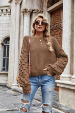 Load image into Gallery viewer, Weekend Style Rib-Knit Dropped Shoulder Sweater