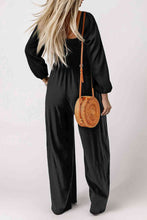 Load image into Gallery viewer, Square Neck Raglan Sleeve Jumpsuit with Pocket